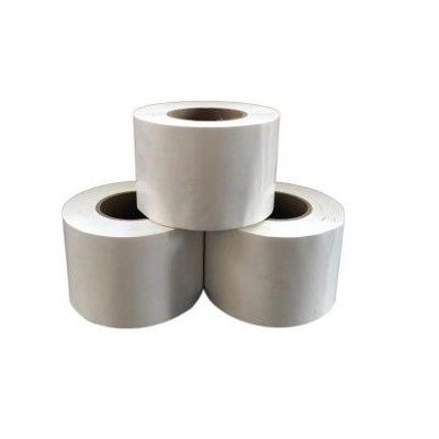 LDPE witte krimpband 100 mm breedte 30 m lengte met 3' plastic kern