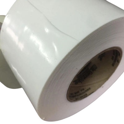 LDPE witte krimpband 100 mm breedte 30 m lengte met 3' plastic kern