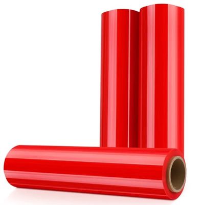 Rode kleur 30 micron LDPE rekfilm Flexible pallet wrap rekfilm