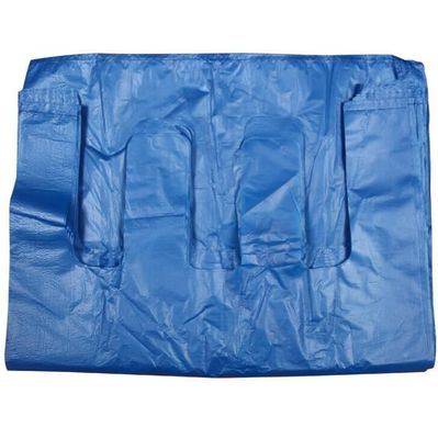 OEM Blauwe vest Stijl Plastic draagtassen 0,03 mm Dikte Grote plastic boodschappenzakken