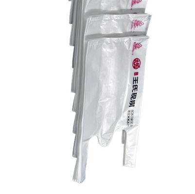 Voedingsmiddelenkwaliteit PE transparante plastic winkeltassen 30 micron T-shirt handtassen
