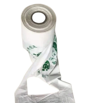 PBAT PLA Maïszetmeel Biologisch afbreekbare winkeltassen maatwit groen kleur