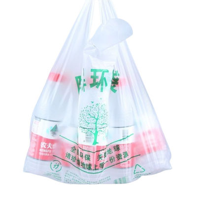 Witte groene biologisch afbreekbare boodschappenzakken herbruikbare biologisch afbreekbare plastic voedselzakken