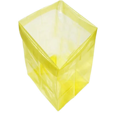 PE plastic kartonnen zakjes maat en kleur met vierkante bodem