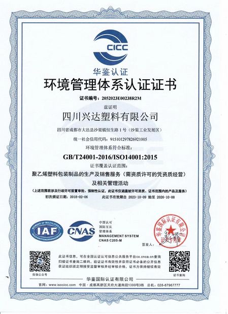 China CHENGDU PINETREE INDUSTRIAL CO.,LTD certificaten